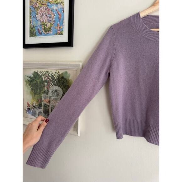 REFORMATION Dana Cashmere Blend Sweater in Vintage Purple Size Small - Picture 6 of 8